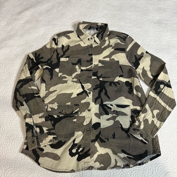 Doe & Rae Brown and Black Button Down Shirt - Picture 7 of 11